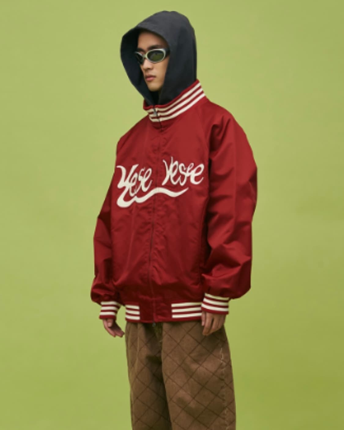 예스아이씨 스타디움 자켓 레드 판매합니다 상품이미지1