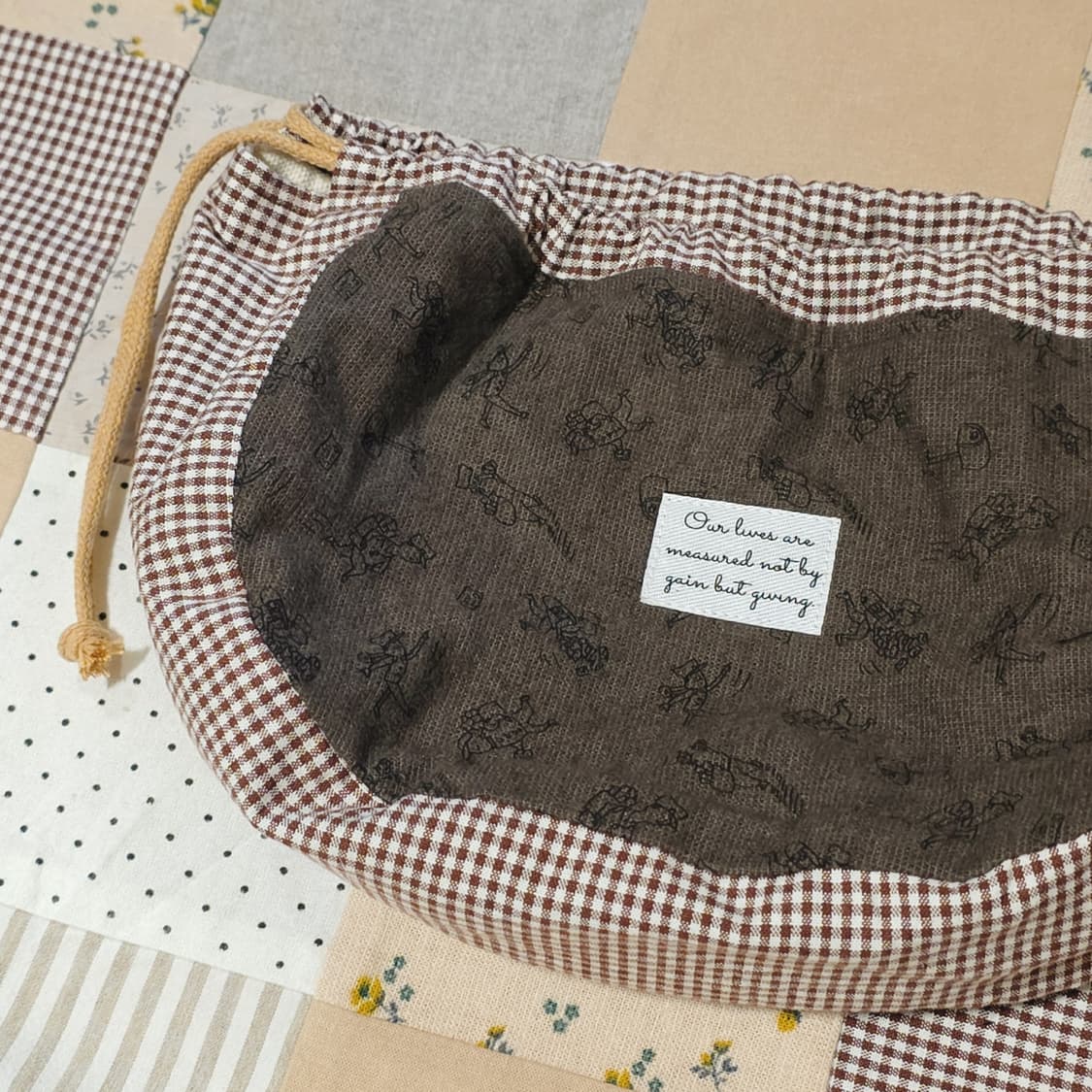 핸드메이드 라운드 스트링 파우치 상품이미지2