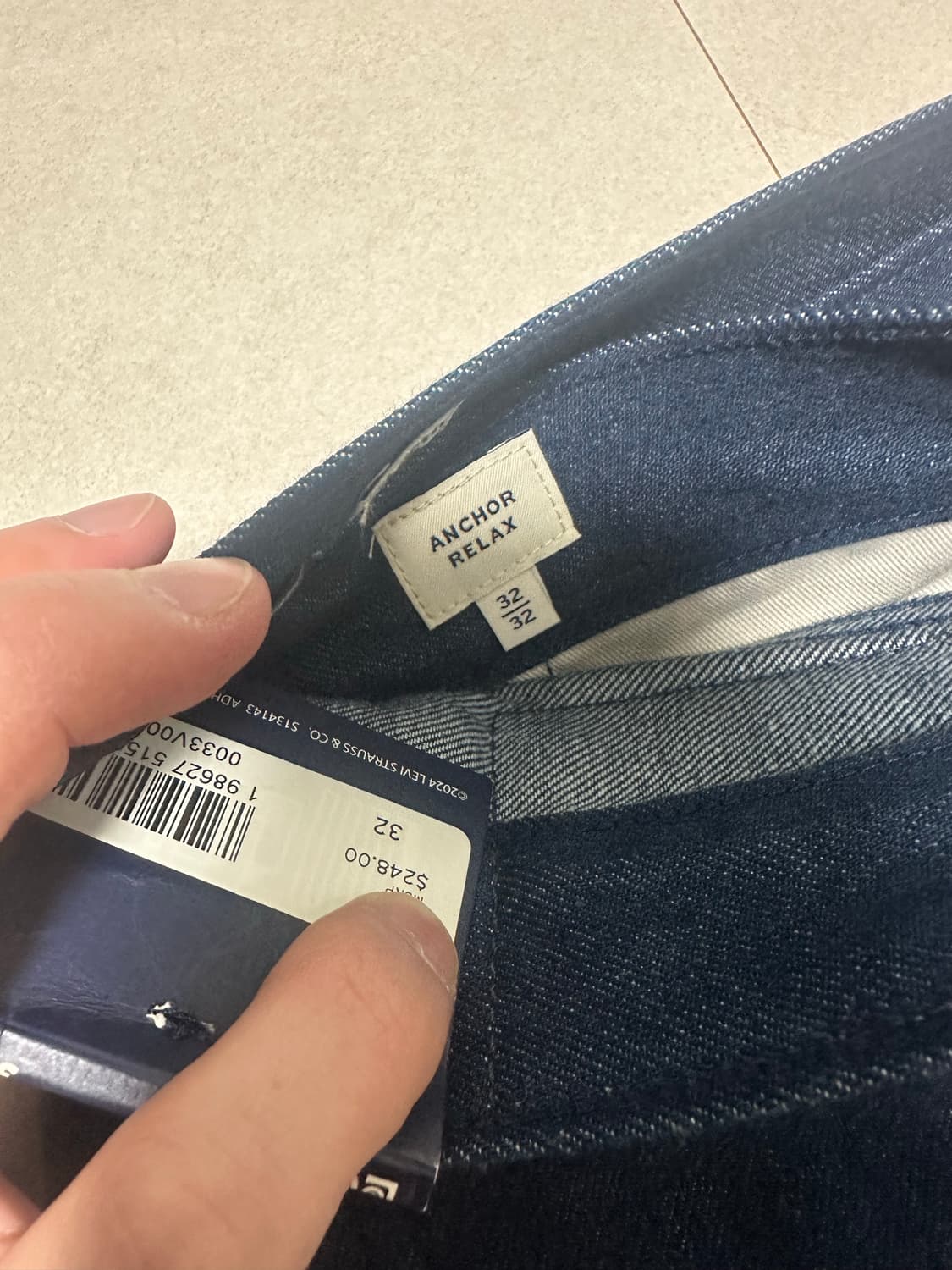 리바이스 블루탭 앵커 진 새상품 판매합니다 상품이미지8