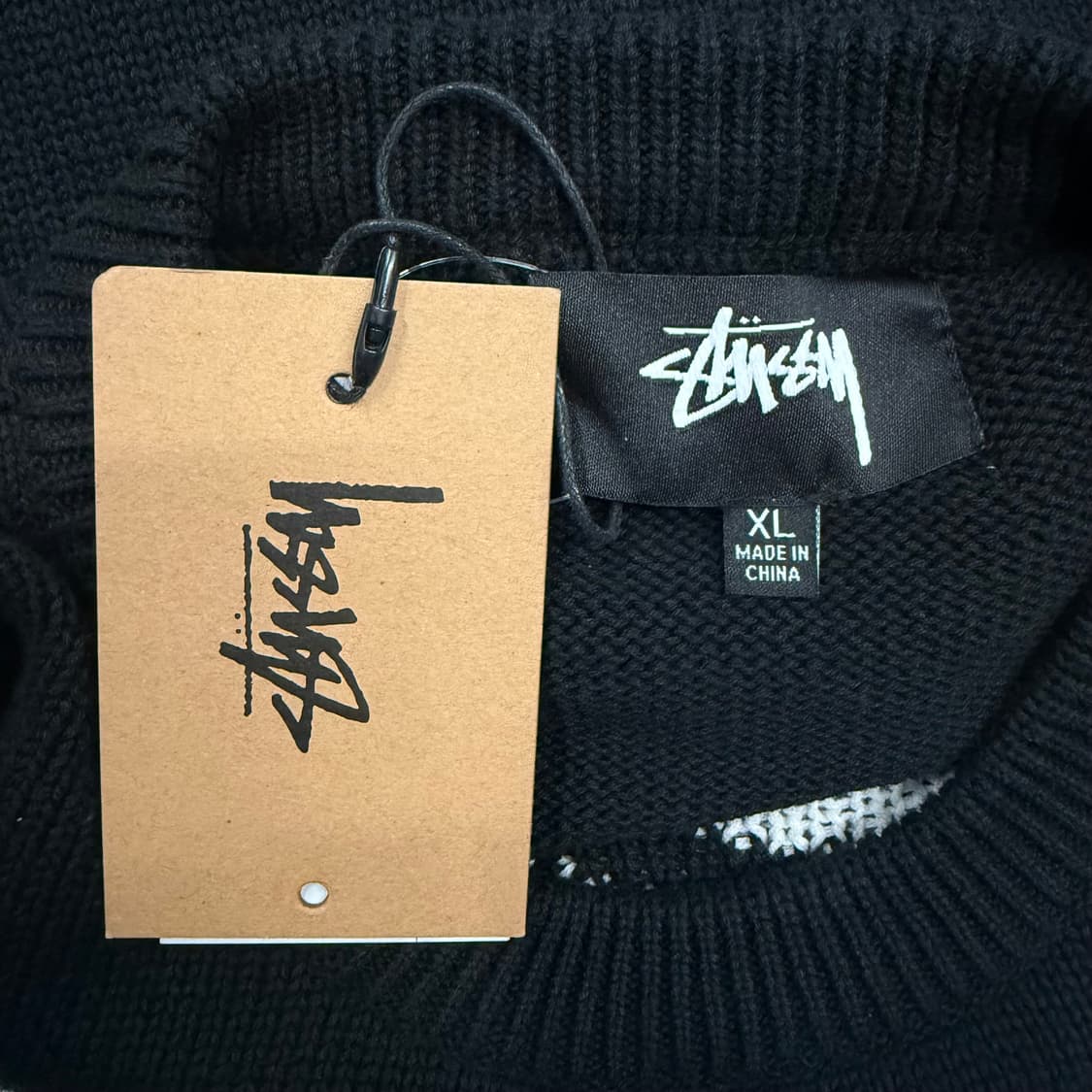 스투시 S컬리 니트 블랙 상품이미지4