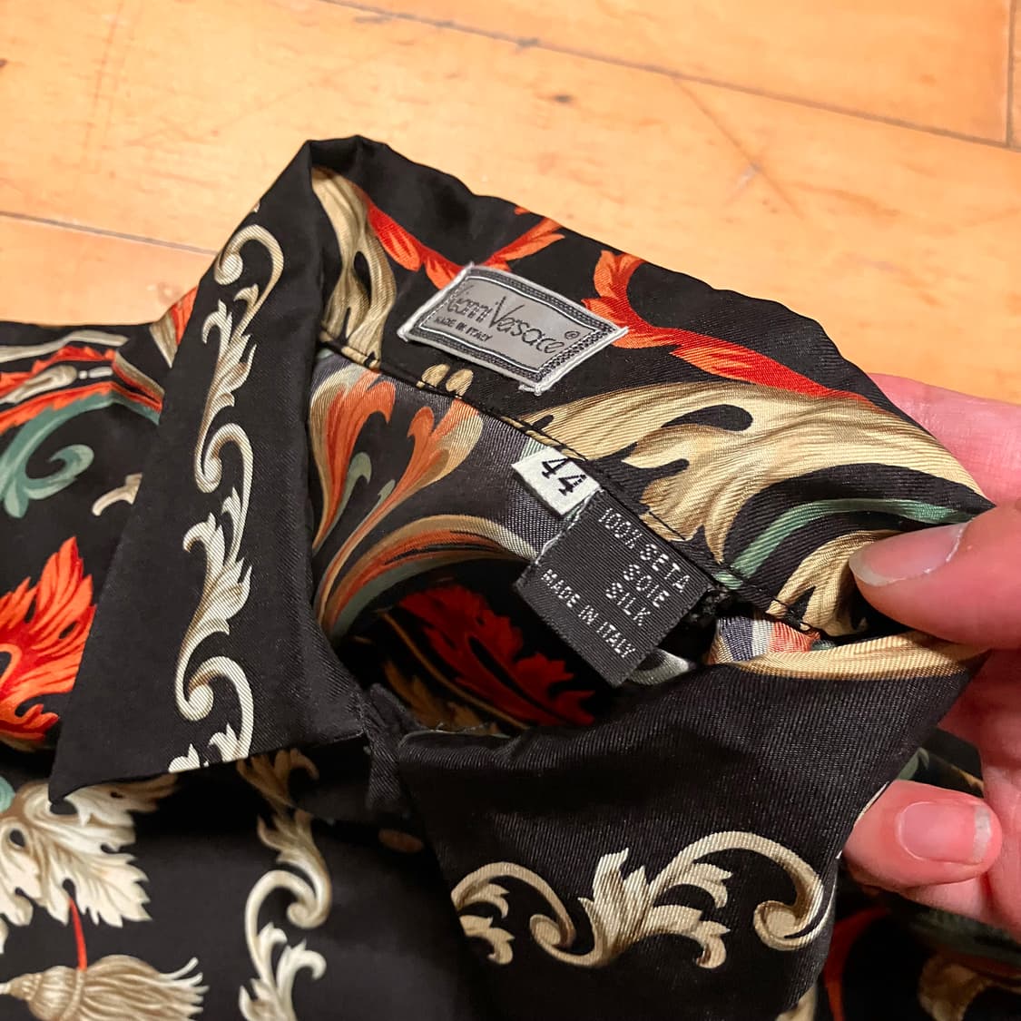 Gianni Versace 베르사체 블랙 아칸서스 바로크 셔츠 105 상품이미지5