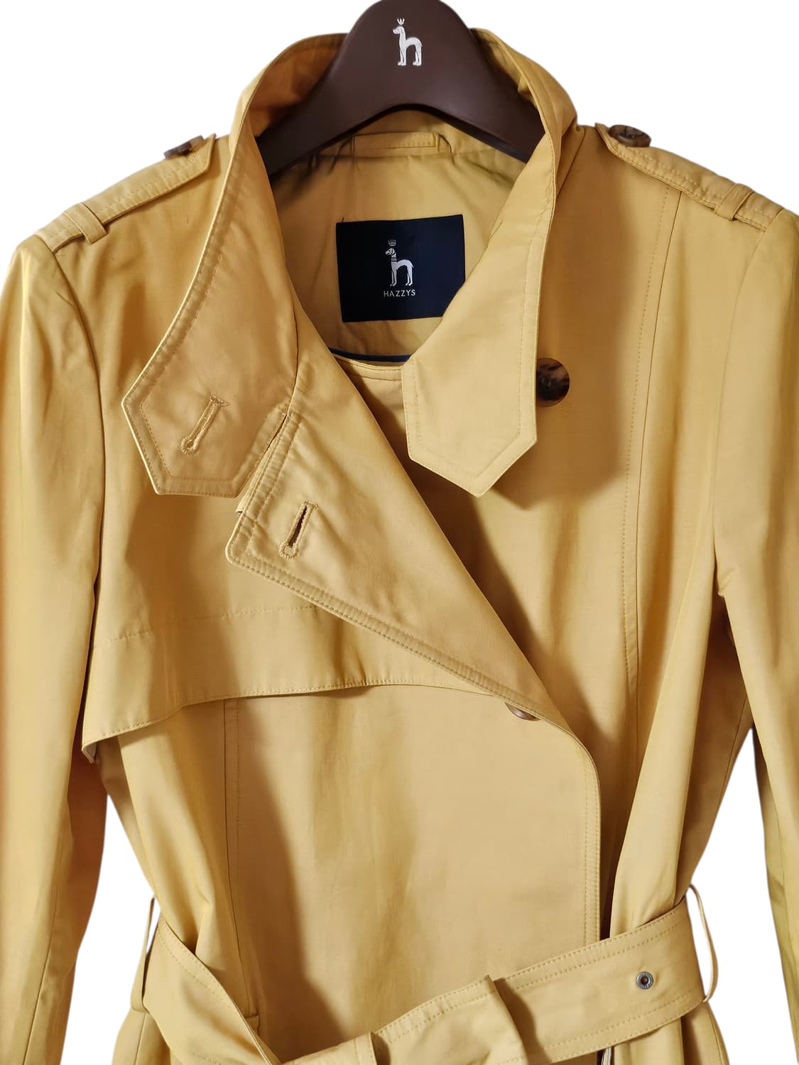 봄추천 | 헤지스 레이디스 옐로우 하프 트렌치코트 55 | 고급라인 상품이미지6