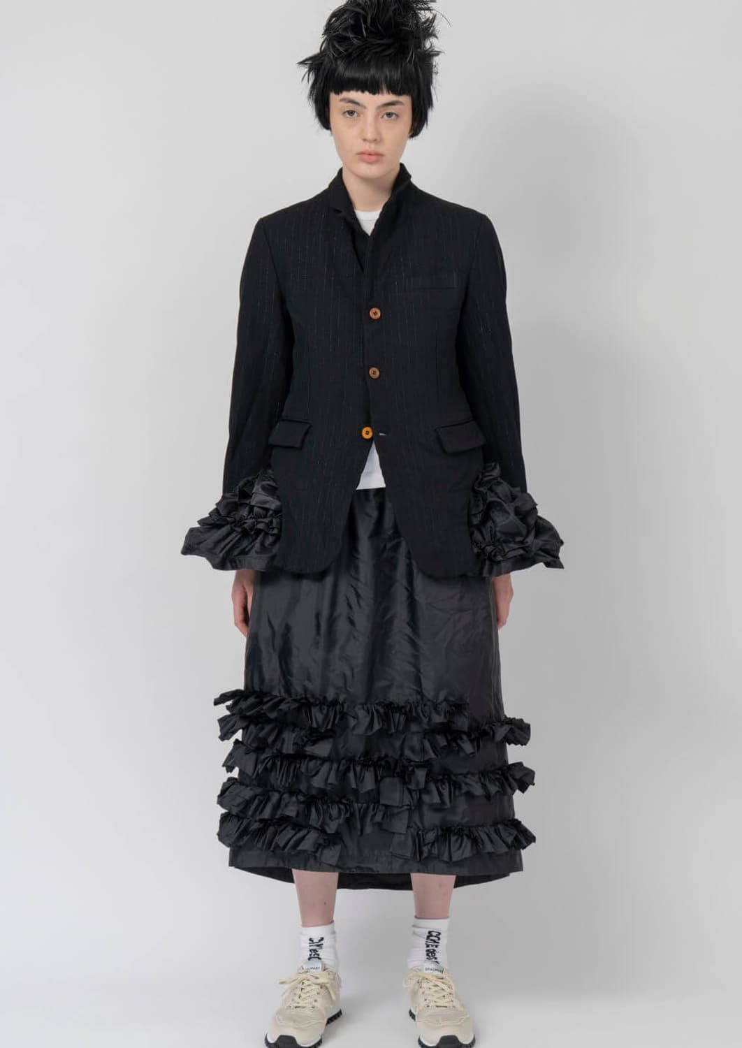 Frill Asymmetry Long Skirt 상품이미지1