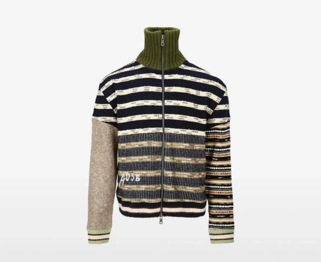 앤더슨벨 브리프덴 패치워크 집업 가디건 상품이미지2