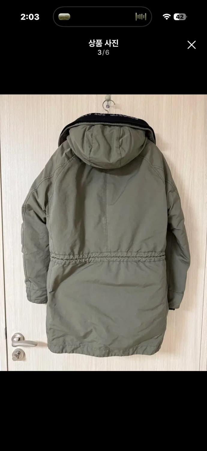 [M] 18fw 스톤아일랜드 DAVID-TC 후드 롱자켓 카키 상품이미지3