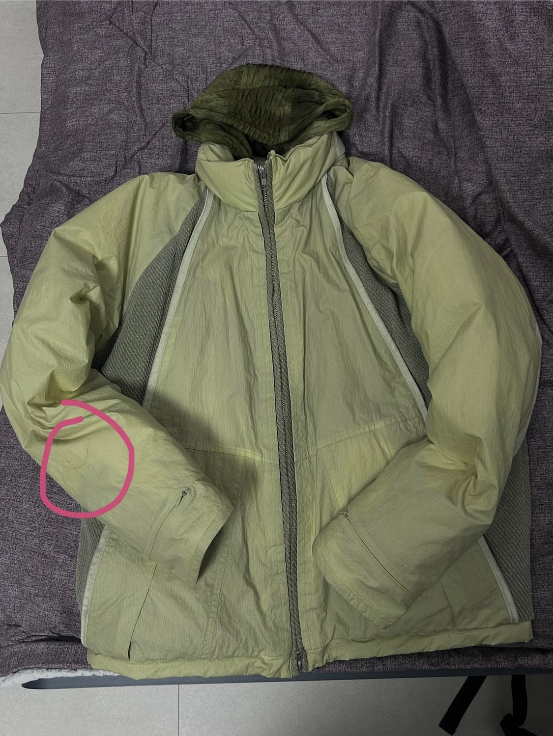 [3] xlim ep4 01 DOWN JACKET 패딩 그린색상 상품이미지4