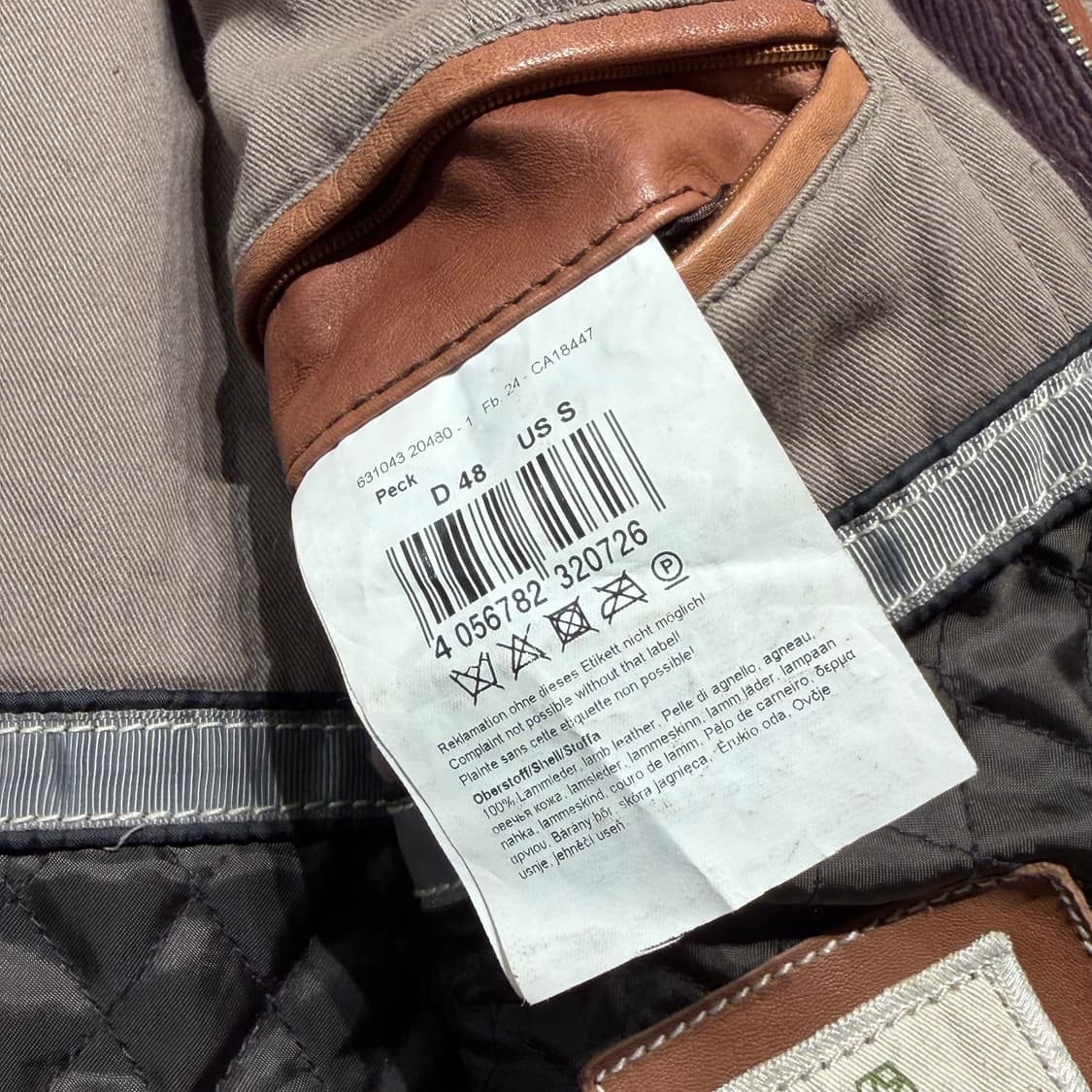 마일스톤 램스킨 나파가죽 카페레이서 자켓 L 양가죽 상품이미지5