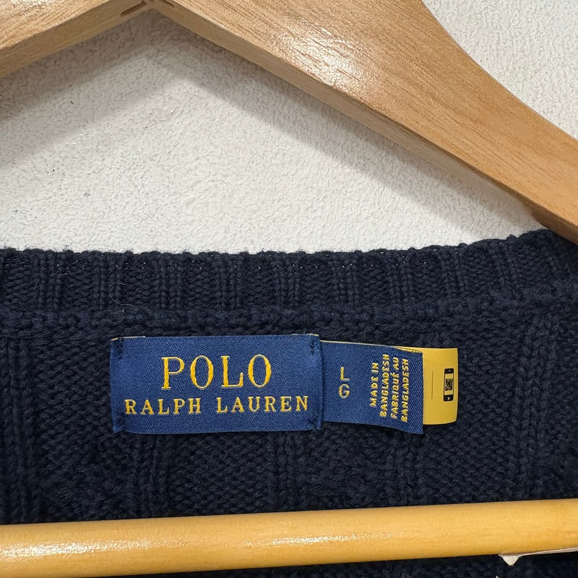 폴로 랄프로렌 브이넥 꽈배기니트 상품이미지3