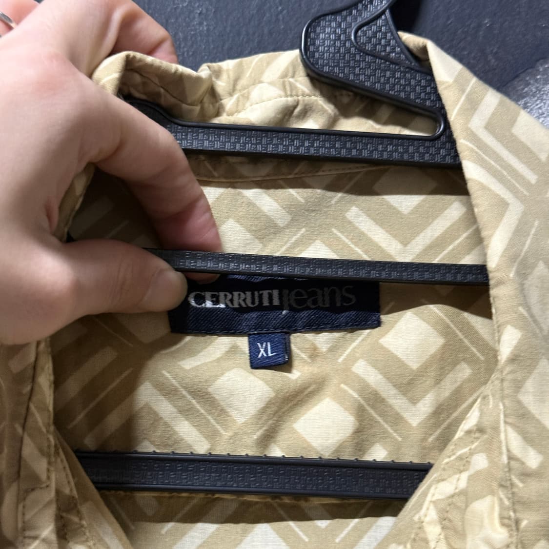 VTG 빈티지 빅사이즈 에스닉 아가일 패턴 긴팔 셔츠 상품이미지5
