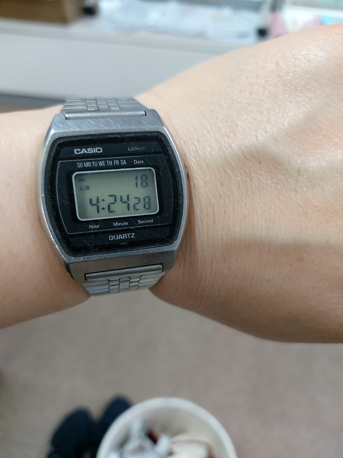 카시오 메탈 밴드 전자시계 상품이미지5