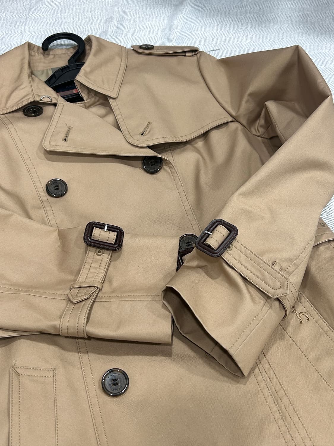 [90] 헤지스 벨티드 트렌치코트 여성 90사이즈 베이지 상품이미지5