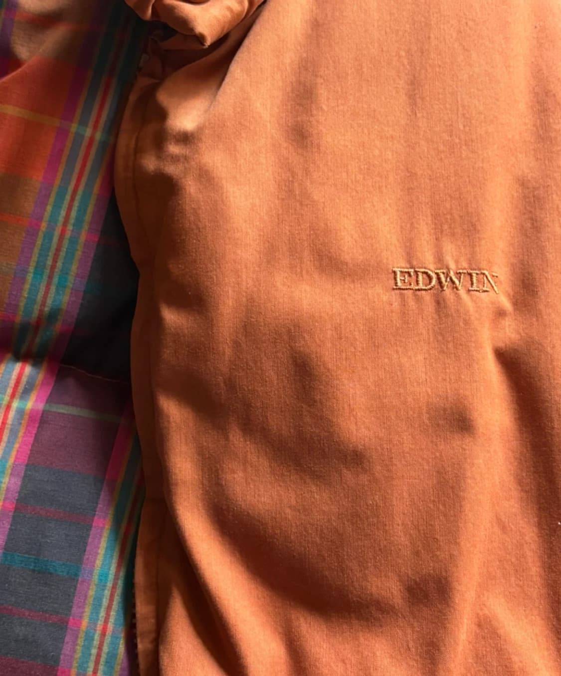 [체크/오렌지] 에드윈 구스다운 패딩 자켓 상품이미지3