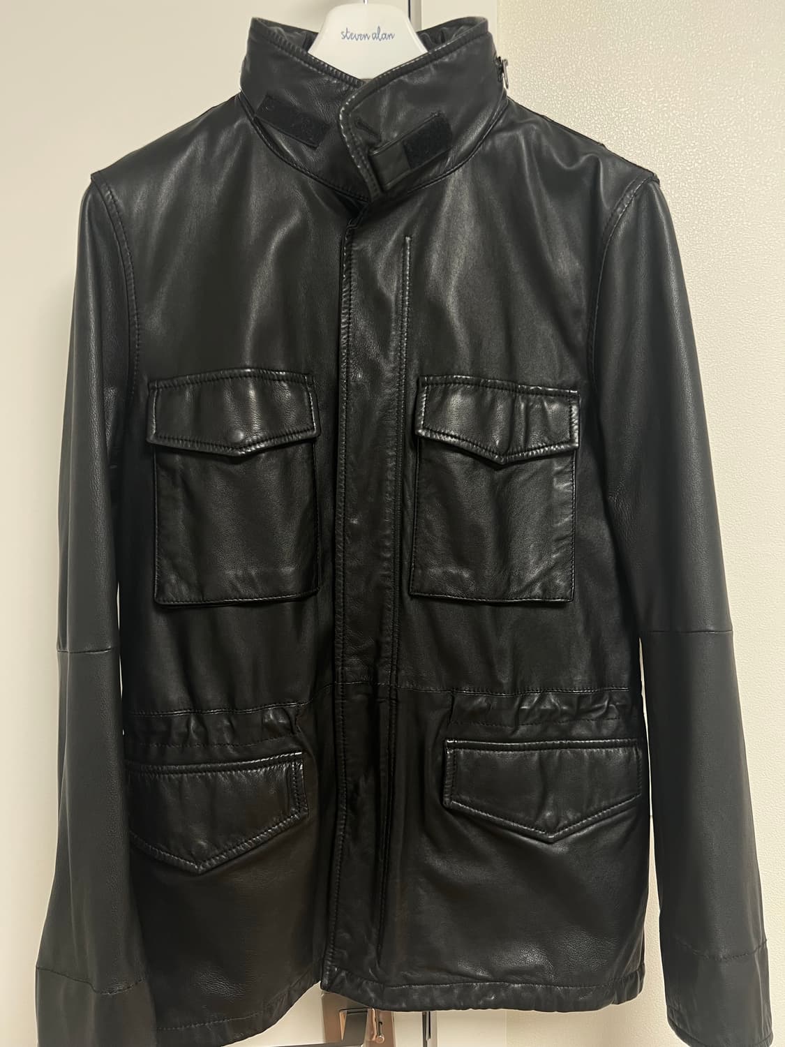 Aspesi 남성 가죽 사파리 자켓 블랙 M 상품이미지1