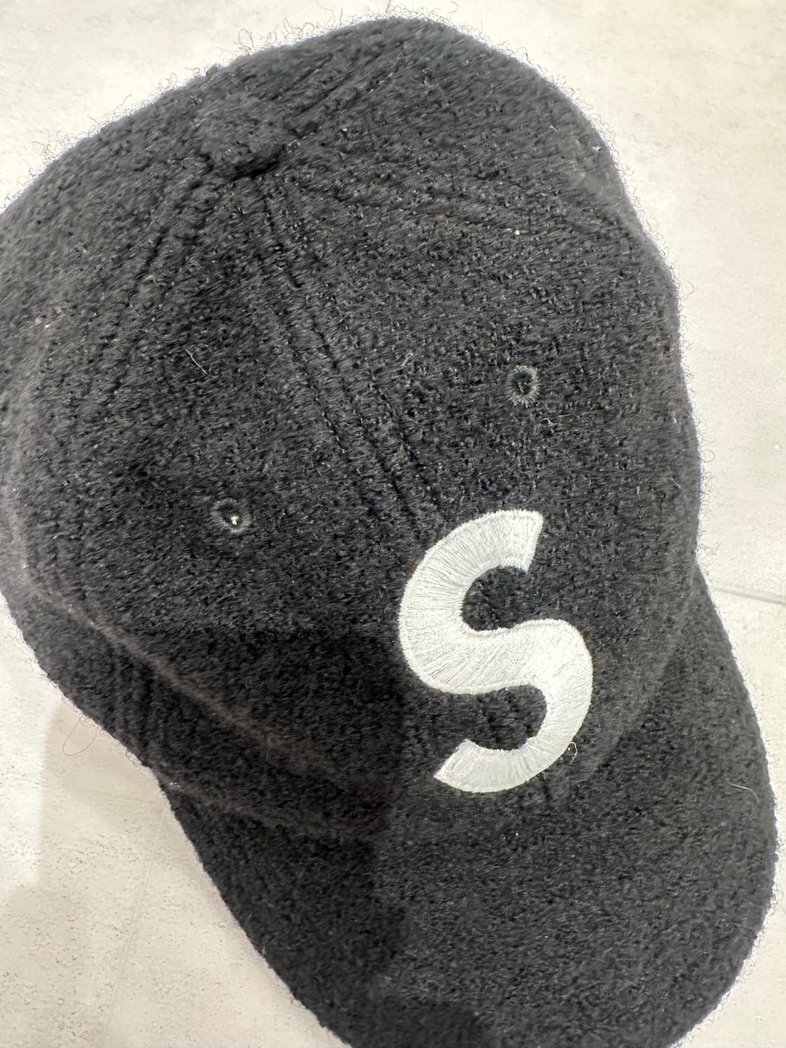 슈프림 S로고 블랙 볼캡 울 상품이미지2