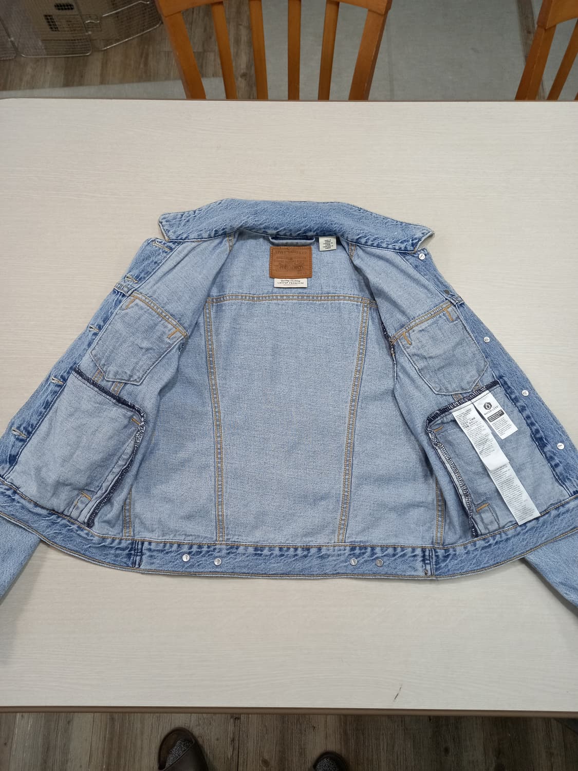 S85 리바이스 Primium 리오셀21% 데님자켓 연청 S-204 상품이미지5