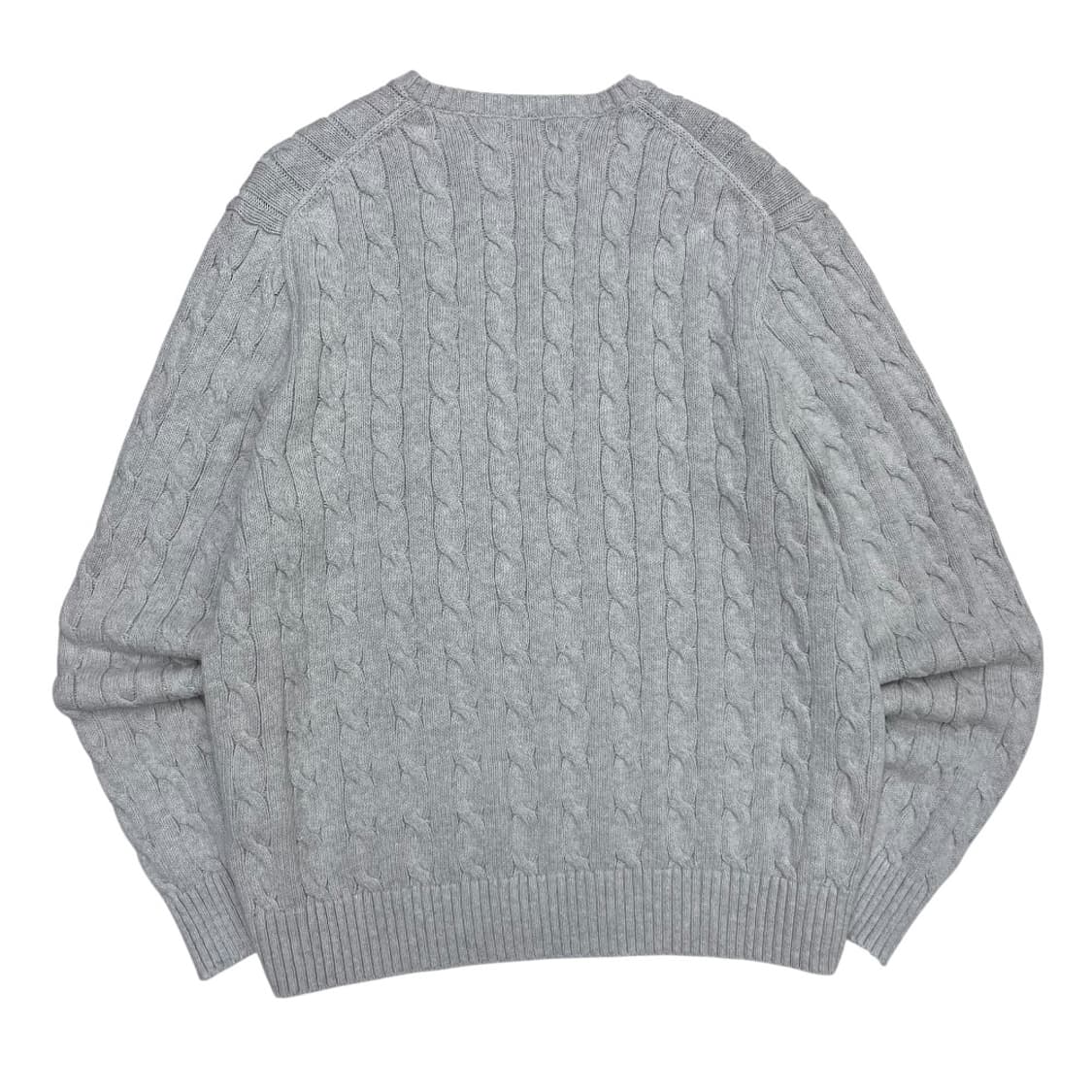 폴로 랄프로렌 네이비포니 백멜란지 꽈배기 니트 XL 상품이미지3