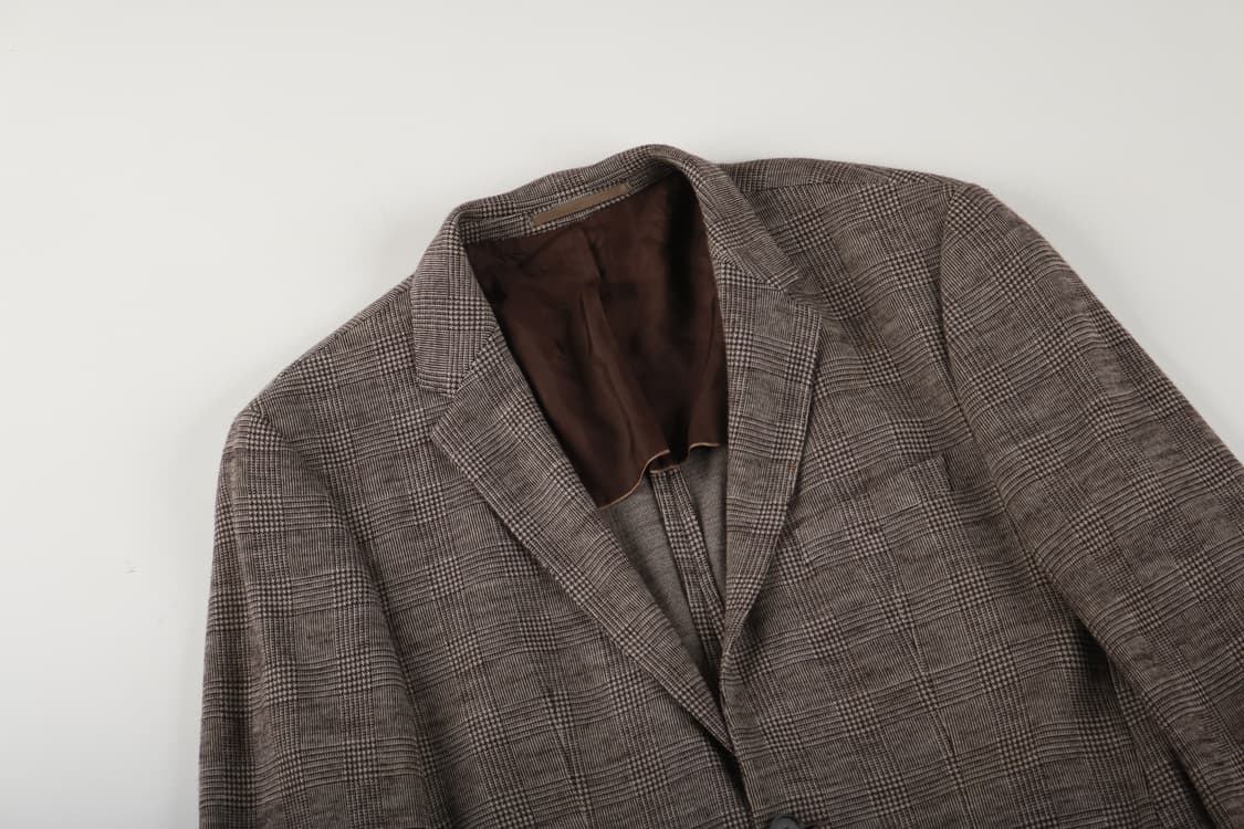 [L] 휴고보스 브라운 체크 자켓 상품이미지2
