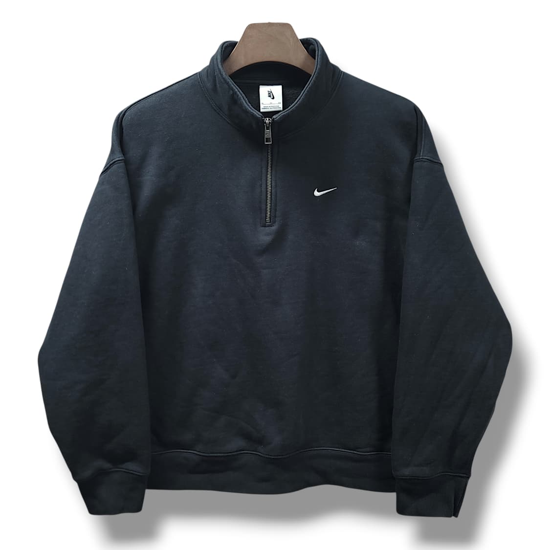 [XL] 나이키 블랙 NRG 솔로 스우시 헤비웨이트 BB 쿼터 반집업 상품이미지1