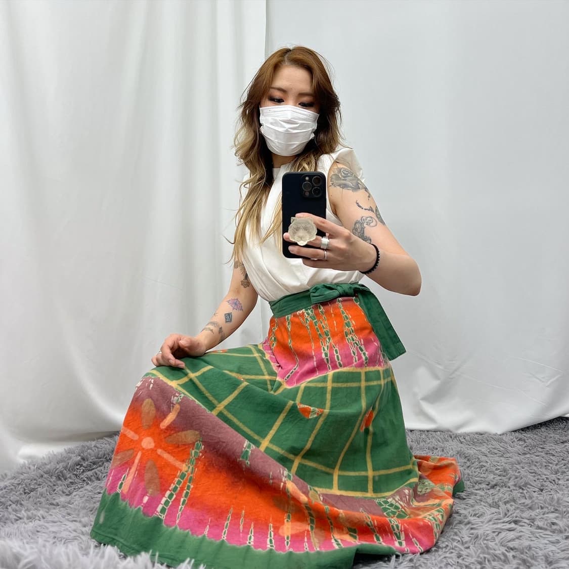 나염 랩스커트 상품이미지3