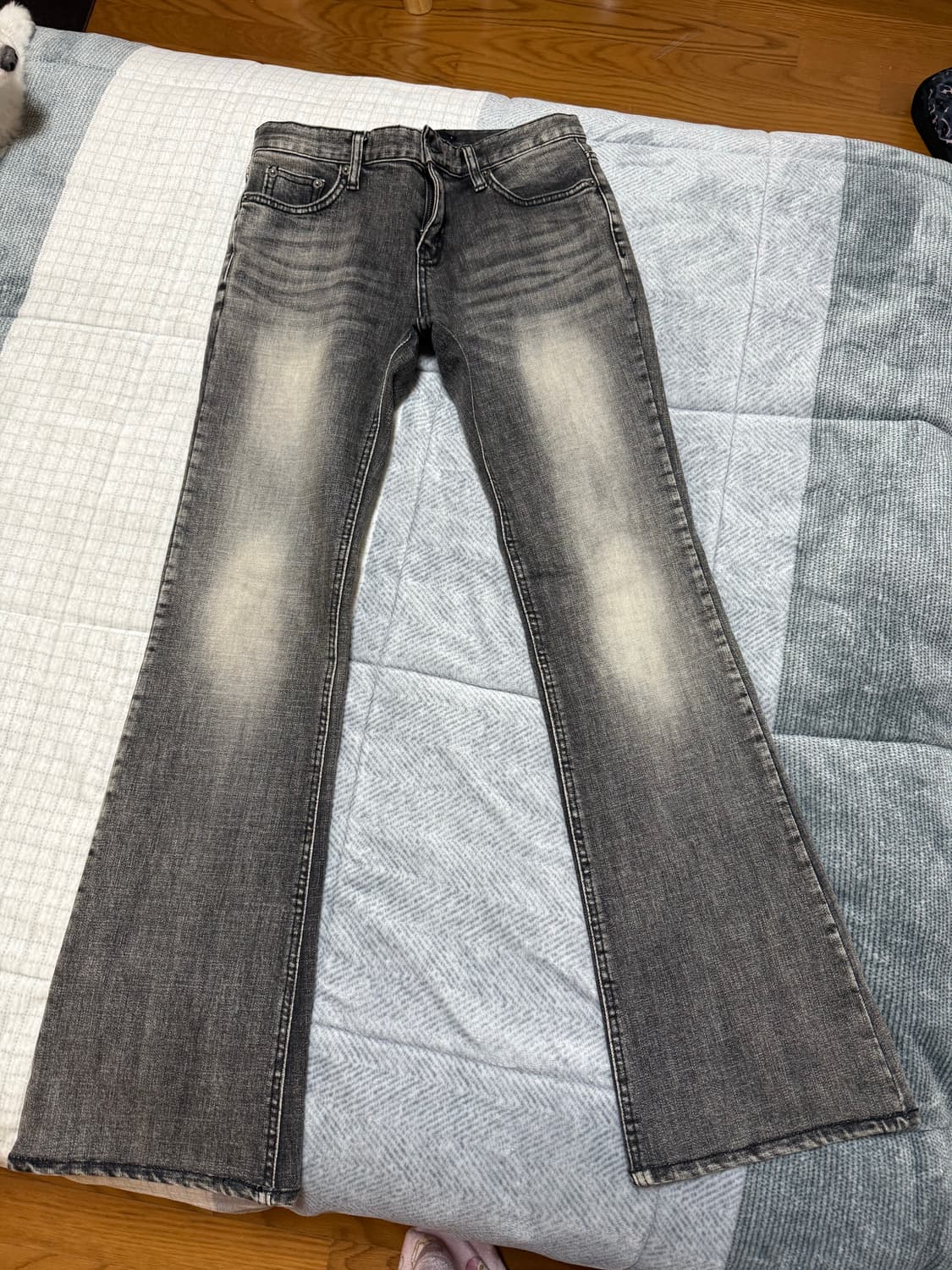 보헤미안서울 부츠컷 데님 팬츠 그레이 상품이미지2