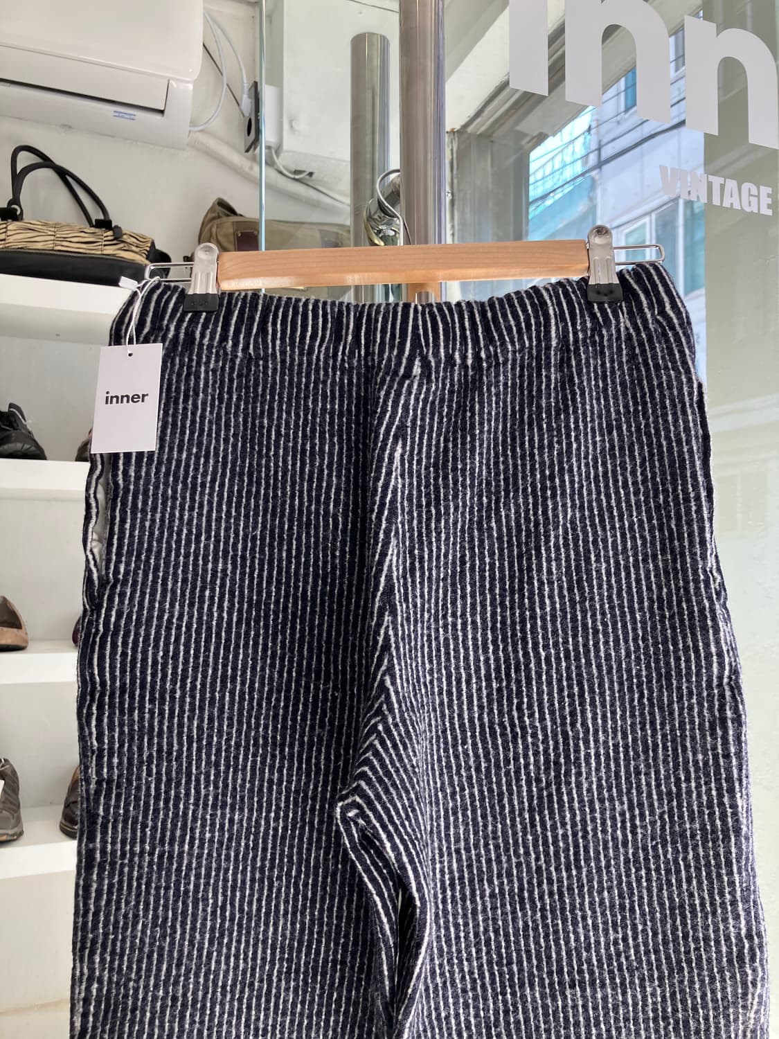 COMME des GARÇONS 스트라이프 울 이지 크롭 팬츠 S 상품이미지4