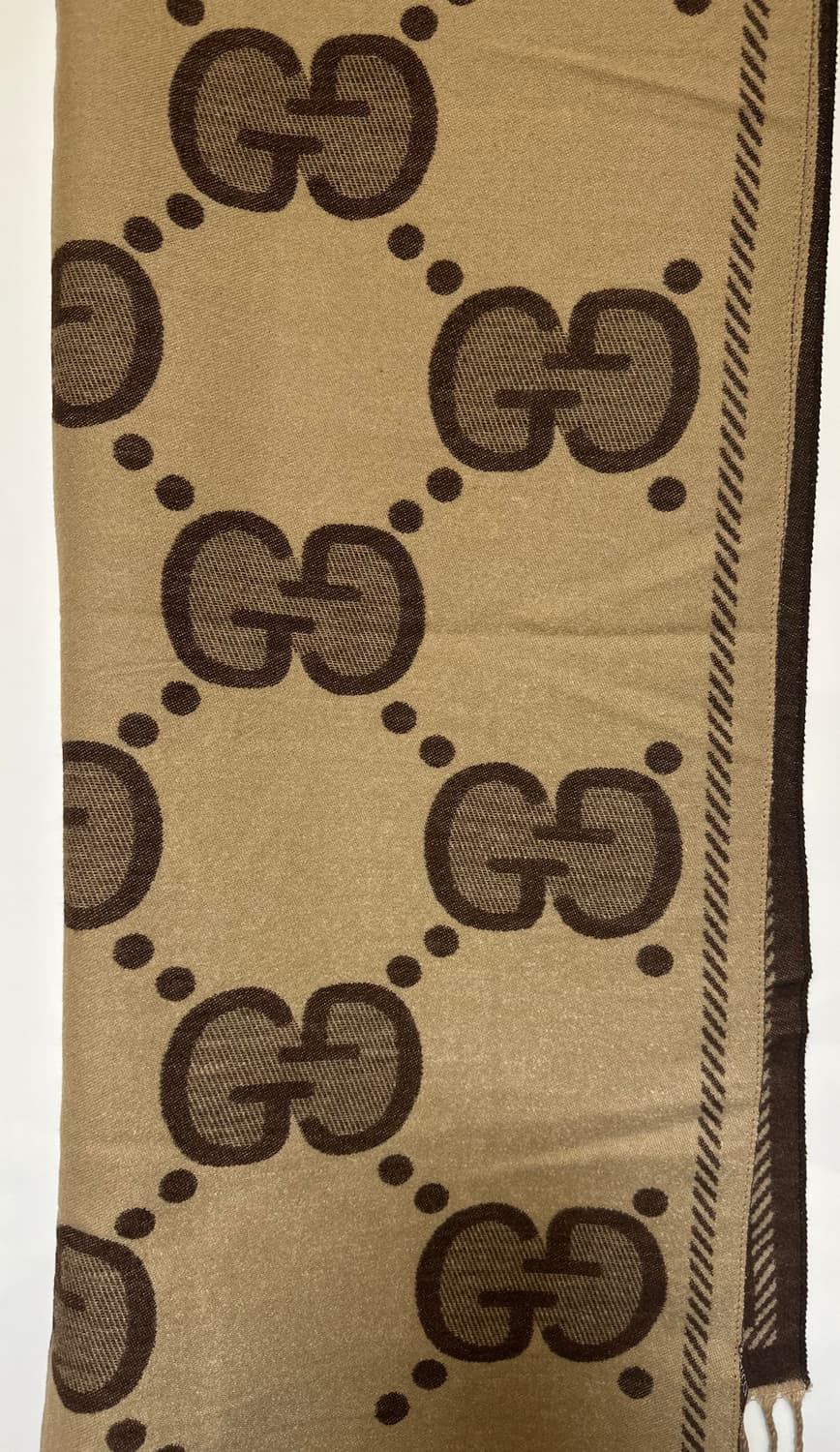 구찌 GG 패턴 캐시미어숄&머플러 브라운 베이지 남여공용 상품이미지5