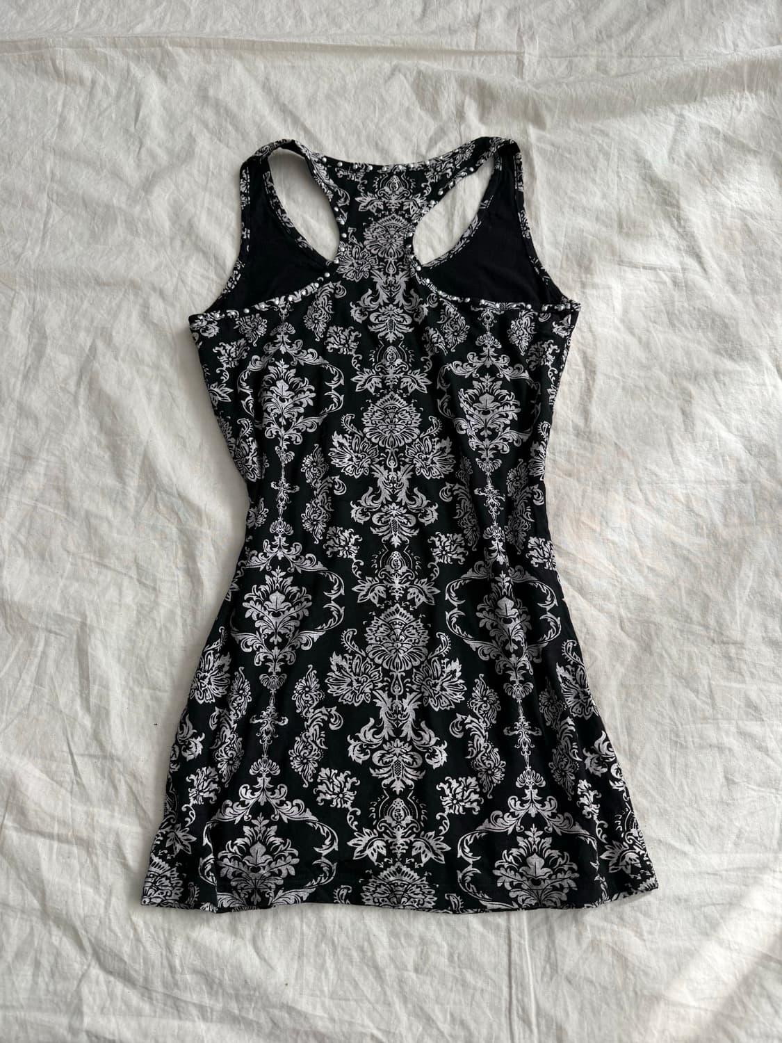 Y2k 오리엔탈 펑크 딱붙 슬리브리스 상품이미지4