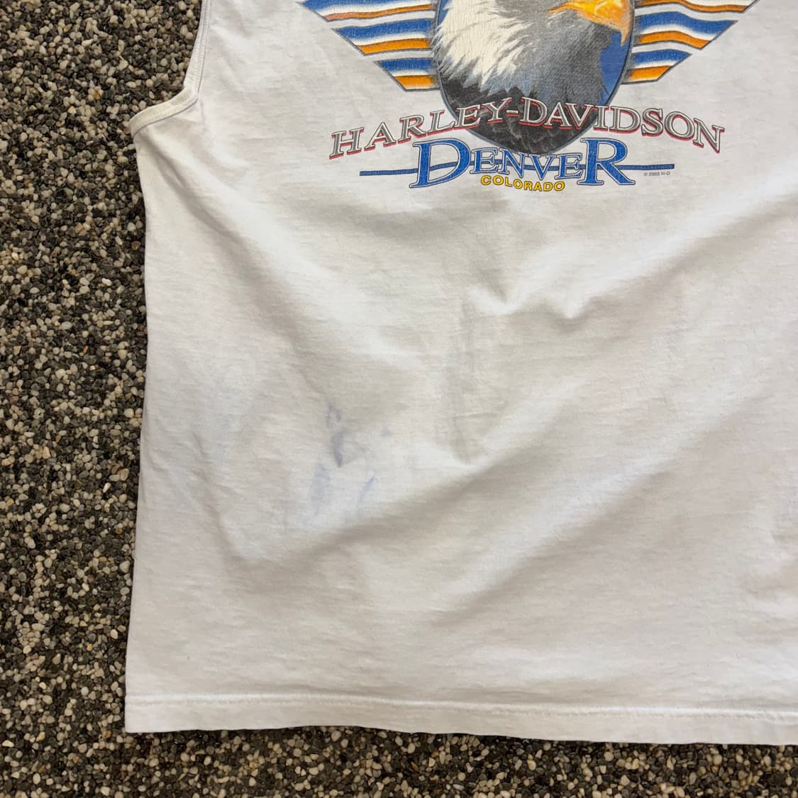 00s 할리데이비슨 슬리브리스 민소매 made in USA (XL)  상품이미지5