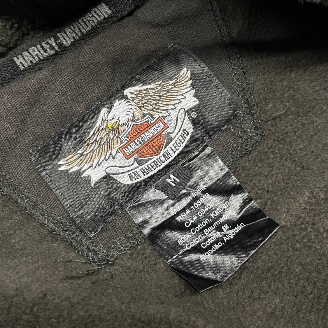 할리데이비슨 프린팅 후드 집업 (100-105) 상품이미지5