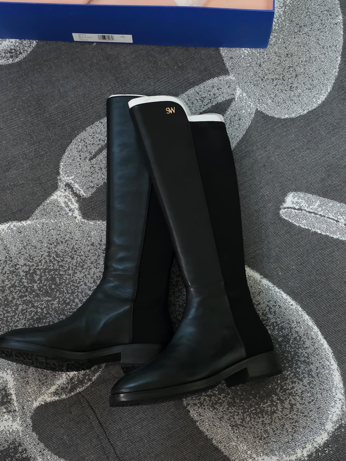 스튜어트 와이츠먼 킬란 블랙 소가죽 롱부츠 245 새상품 상품이미지2