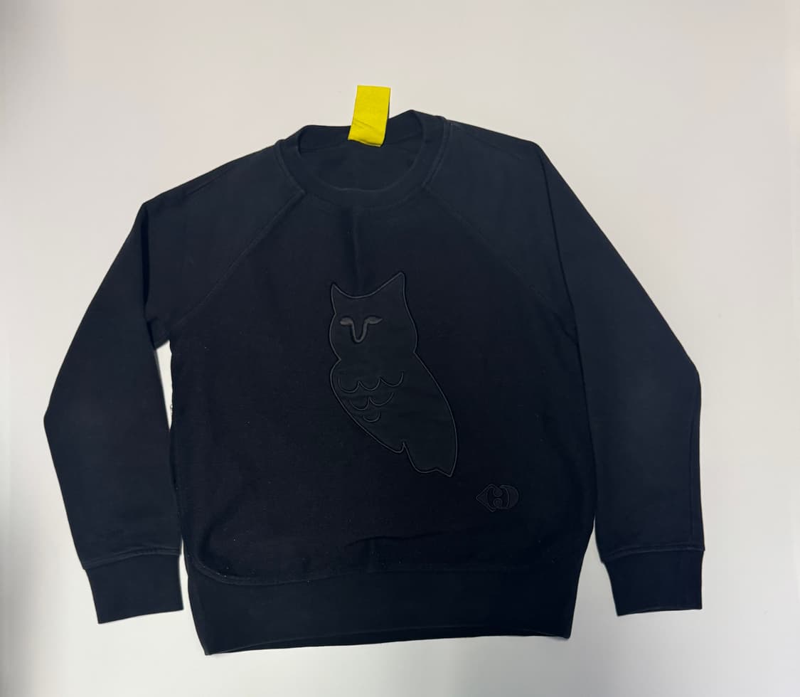 여성 럭키슈에뜨 블랙 부엉이 프린팅 스웻 맨투맨 상품이미지1