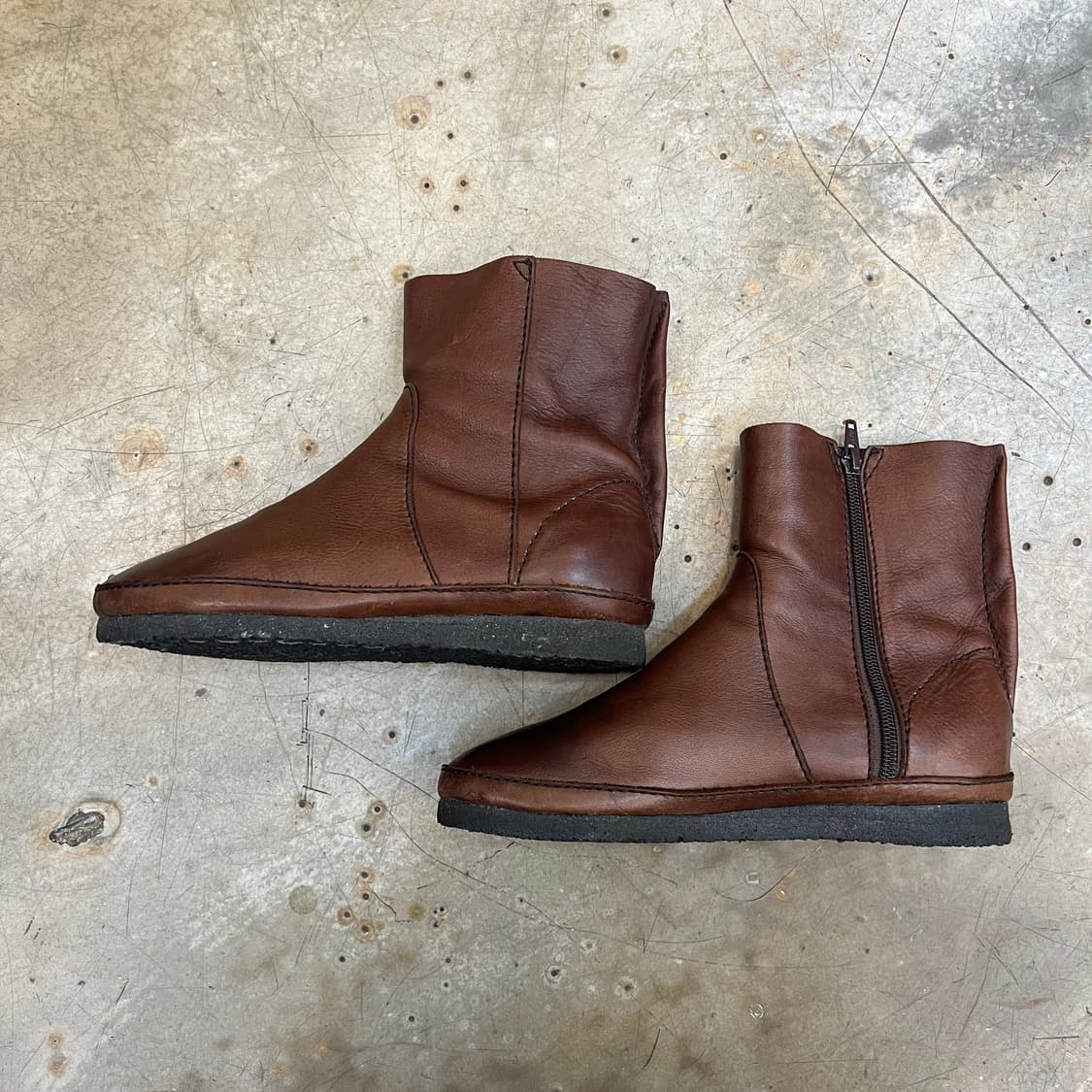 Plantation 레더 숏 부츠 상품이미지5