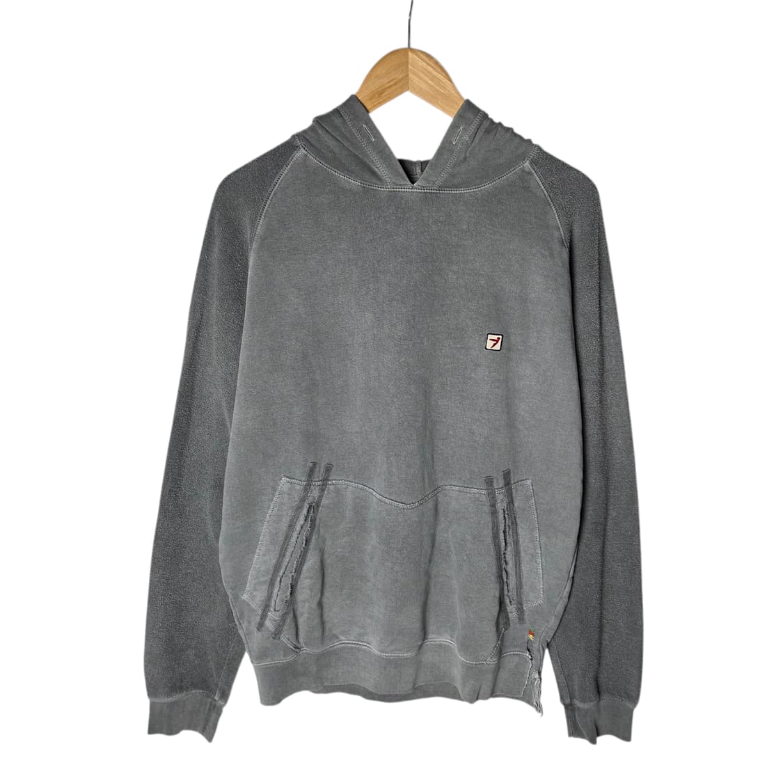 [Diesel] 디젤 데미지 텍스쳐 후드티셔츠 상품이미지1