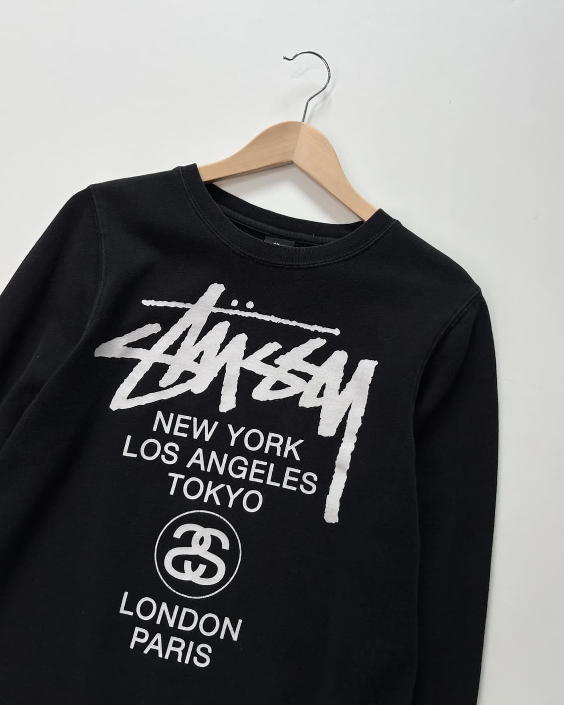 Stussy 스투시 월드투어로고 블랙컬러 맨투맨 상품이미지4