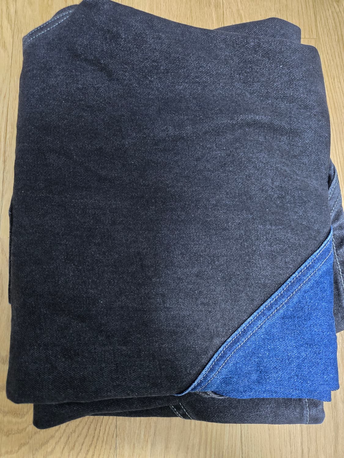 에드 토네이도 와이드 데님 블랙 블루 m 상품이미지4