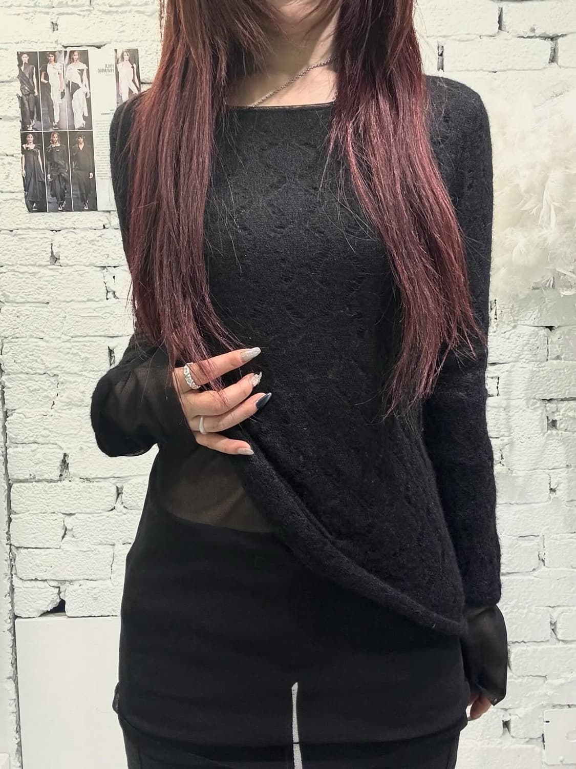 Comme des Garçons Sheer Knit Long Sleeve 상품이미지2