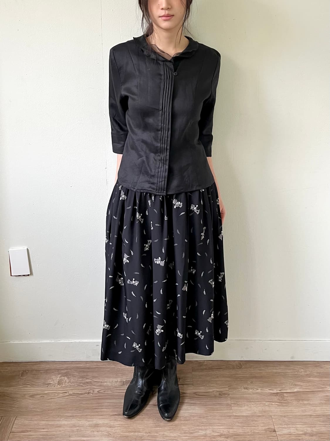 fabius 블랙 블라우스 상품이미지7