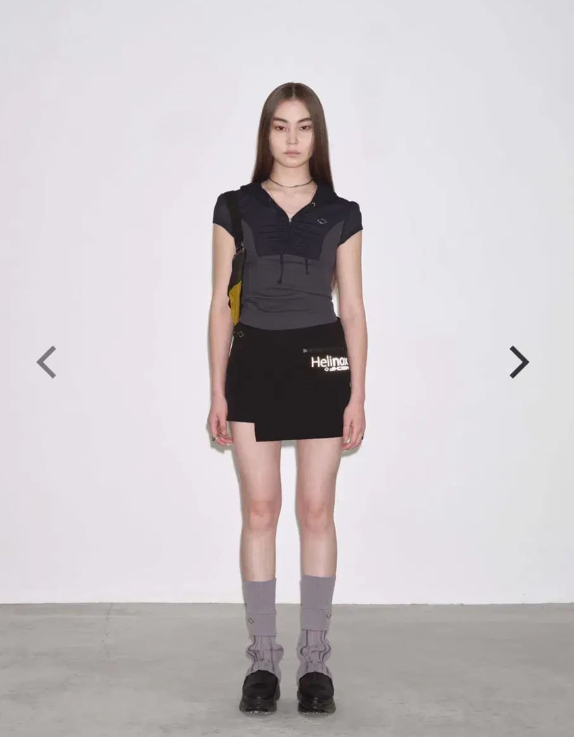 미스치프 후디드 트랙 하프 집업 네이비 멀티 m 상품이미지2