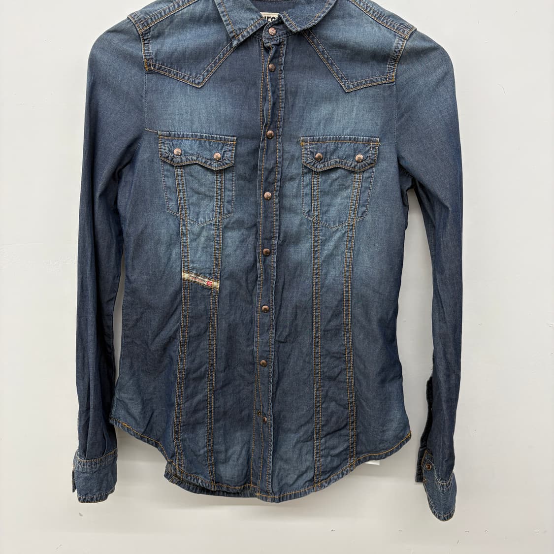디젤 데님 셔츠 청남방 여성 S 상품이미지2