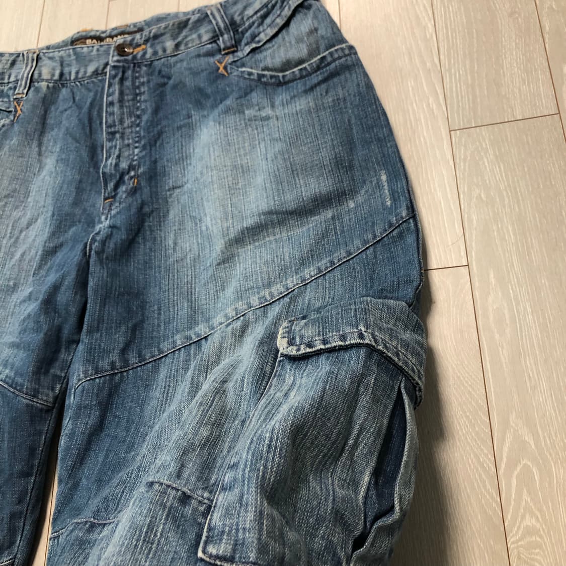 빅사이즈 버뮤다 진청워싱 팬츠 XL 상품이미지6