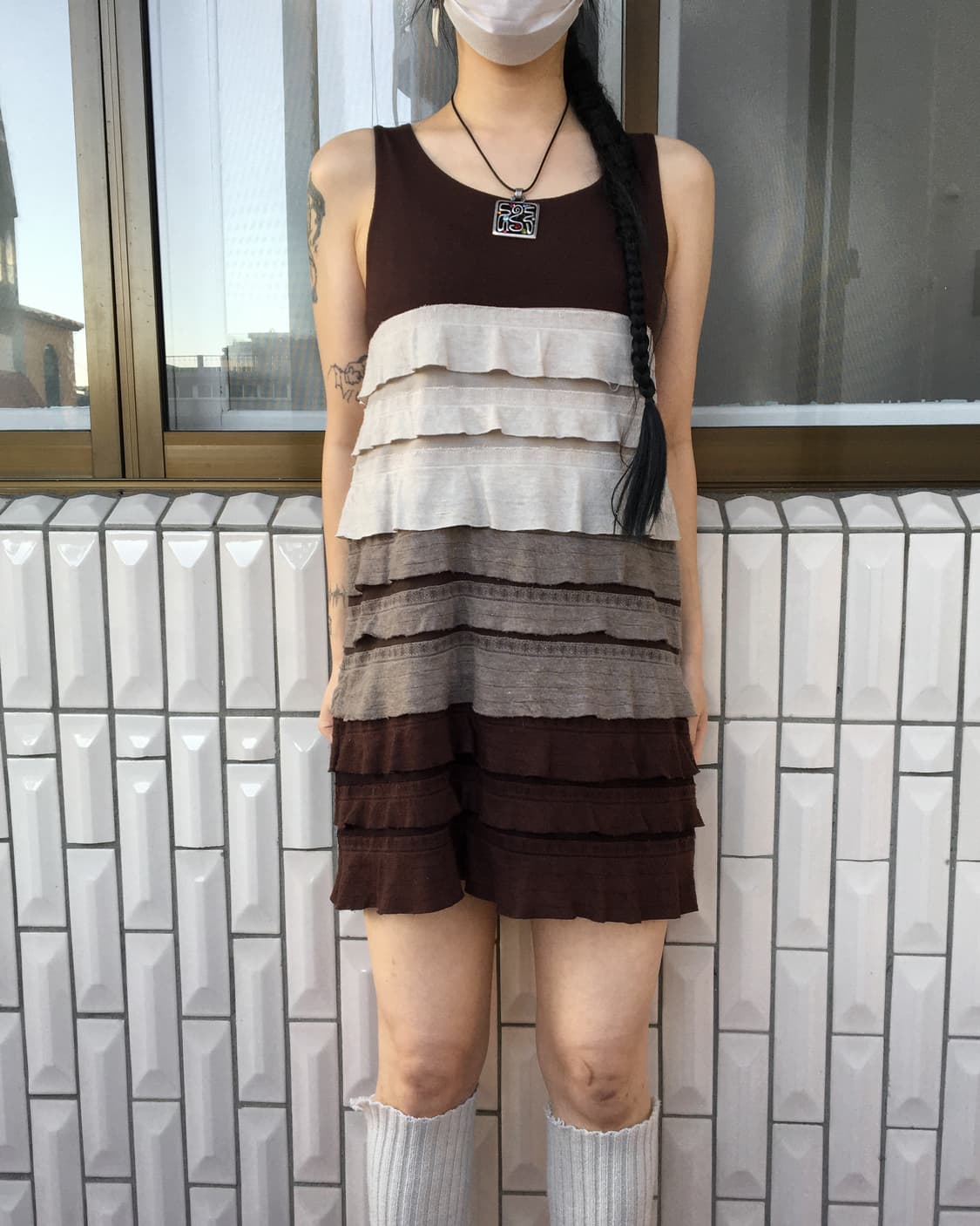Frill layer point sleeveless 상품이미지5