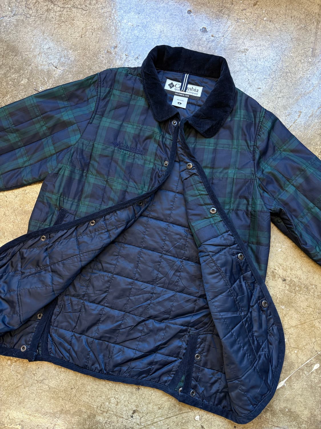 컬럼비아 카라 코듀로이 타탄 체크 자켓 상품이미지2