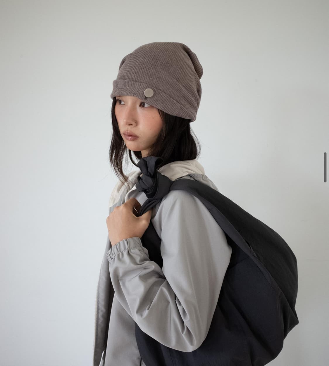 온스카 WHIPPING HAIR BAND & BEANIE (COCOA) 상품이미지2