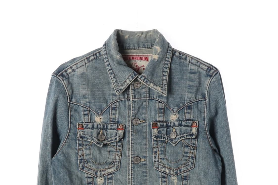 트루릴리전 지미 디스트레스드 스티치 데님 자켓 M 상품이미지3