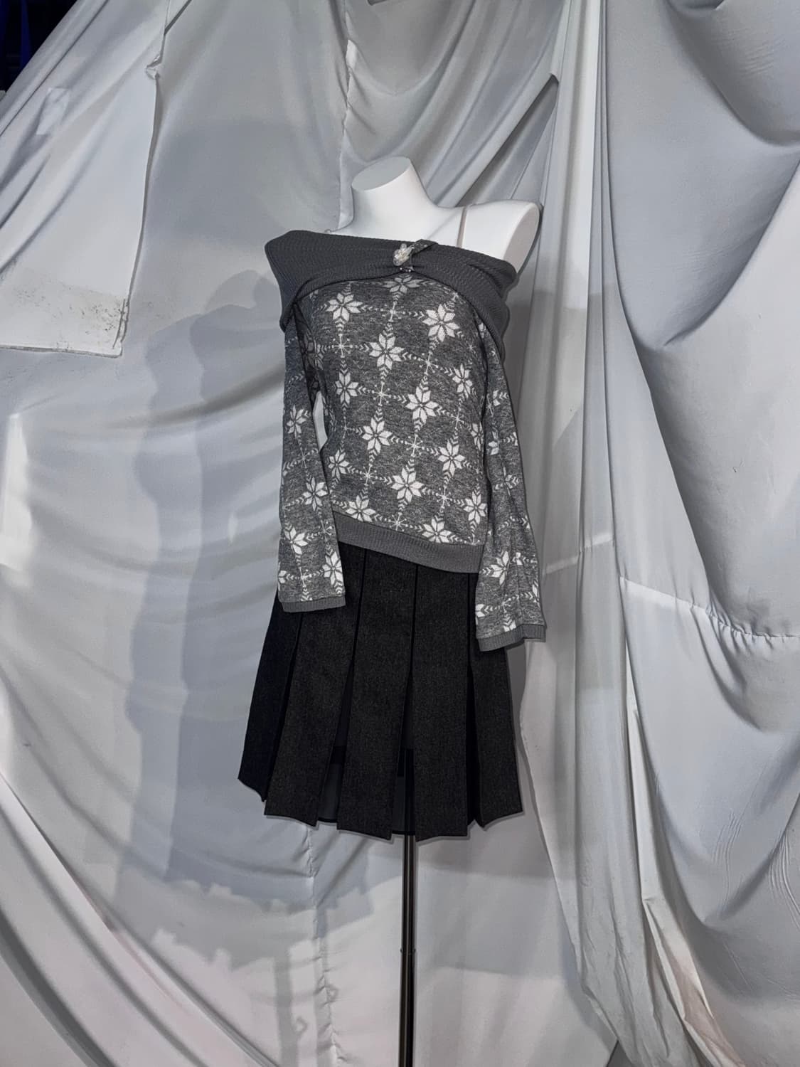 엑시즈팜 사와코깔 폭닥폭닥 겨울 무채색 니혼진 코디세트  상품이미지5