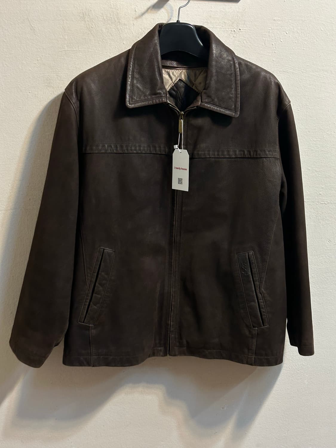 입생로랑 빈티지 양가죽 시어링 카라 레더 자켓 상품이미지5