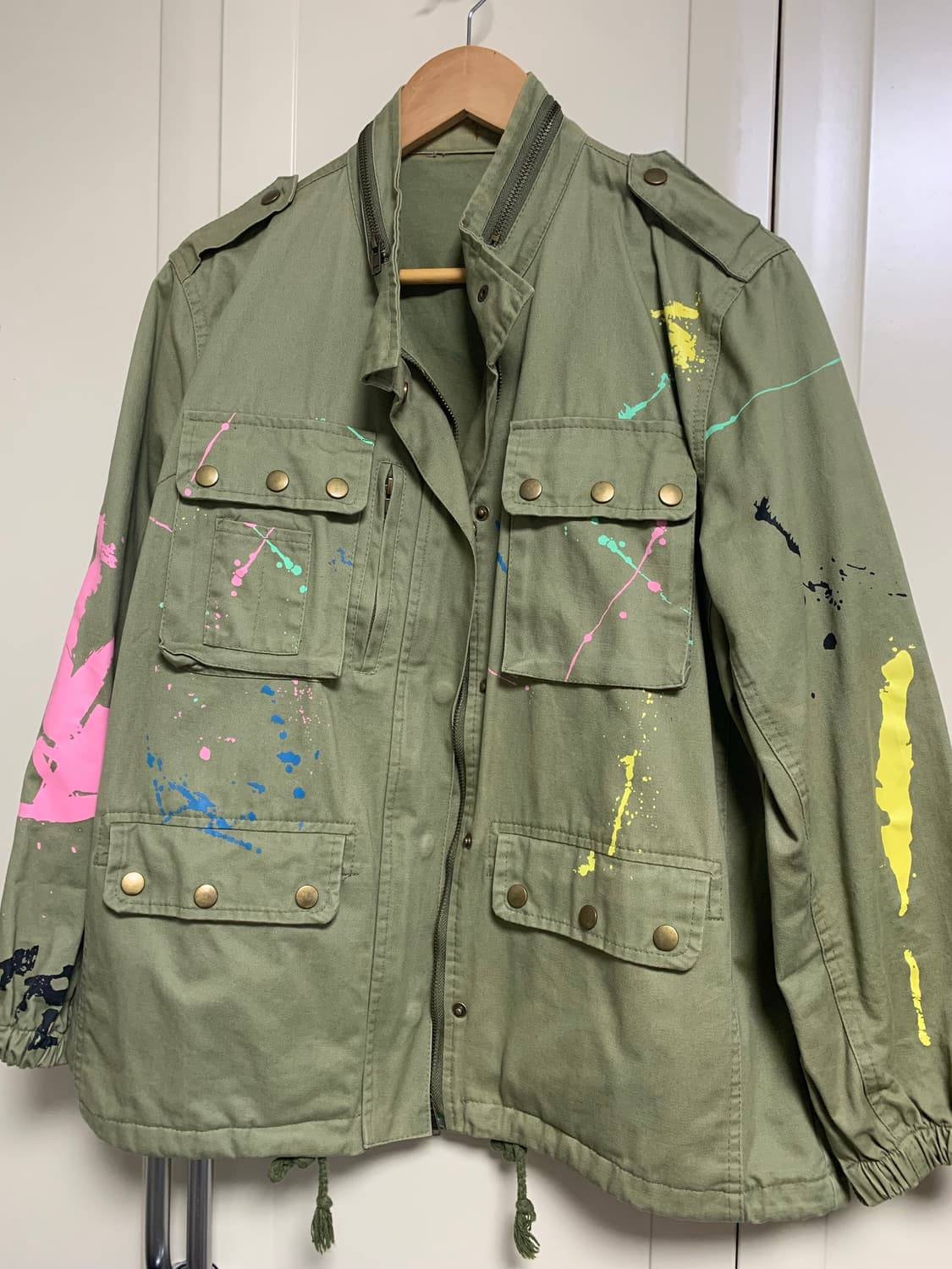 페인팅 야상 상품이미지1