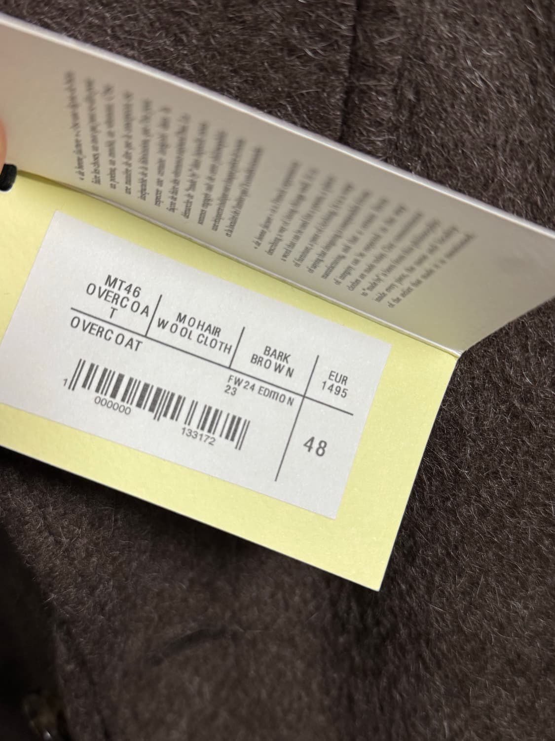 De bonne facture 드본팩쳐 울모헤어 발마칸 오버코트 48 상품이미지4