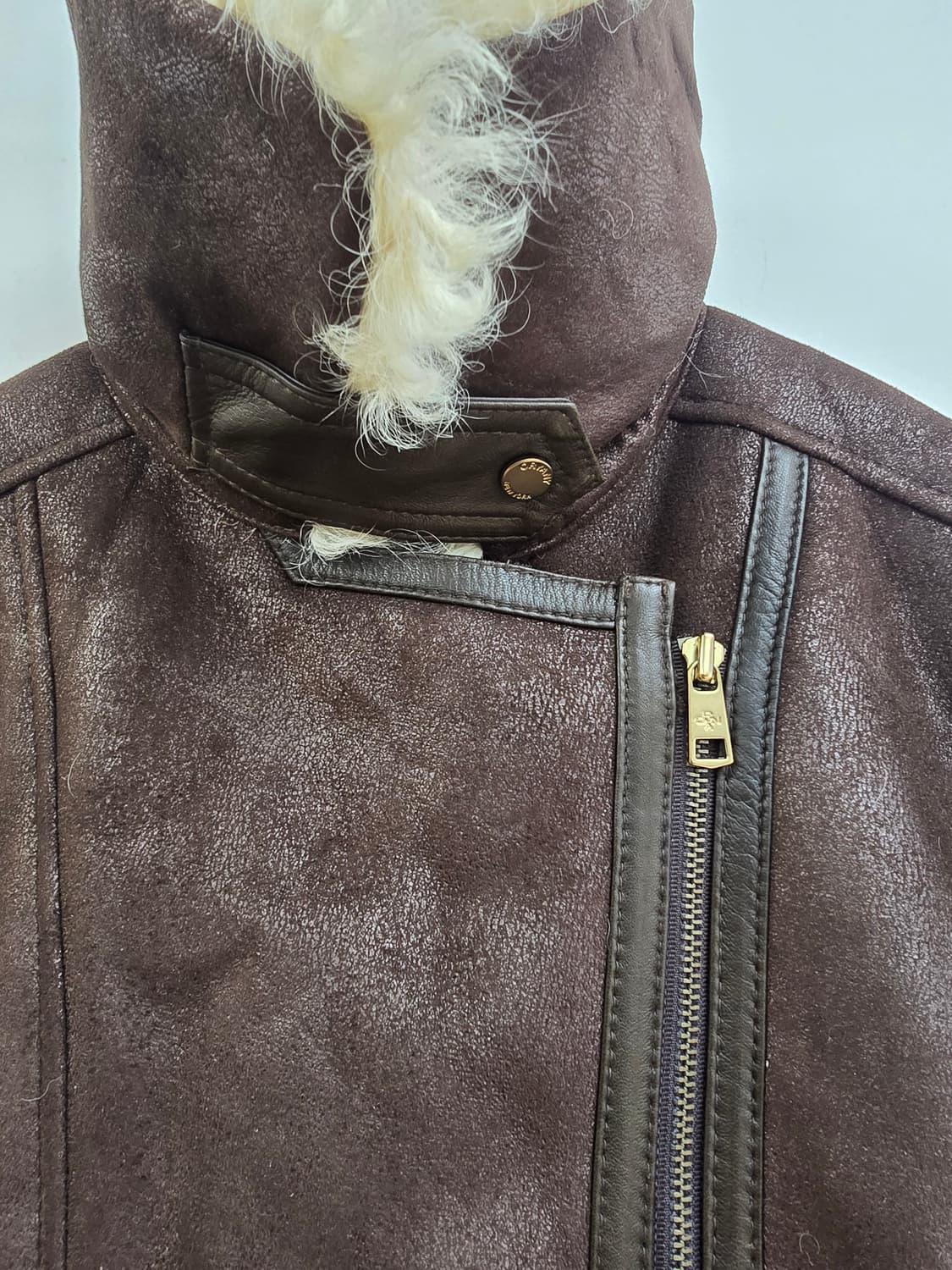 오야니 양털 양가죽 무스탕 집업 상품이미지6