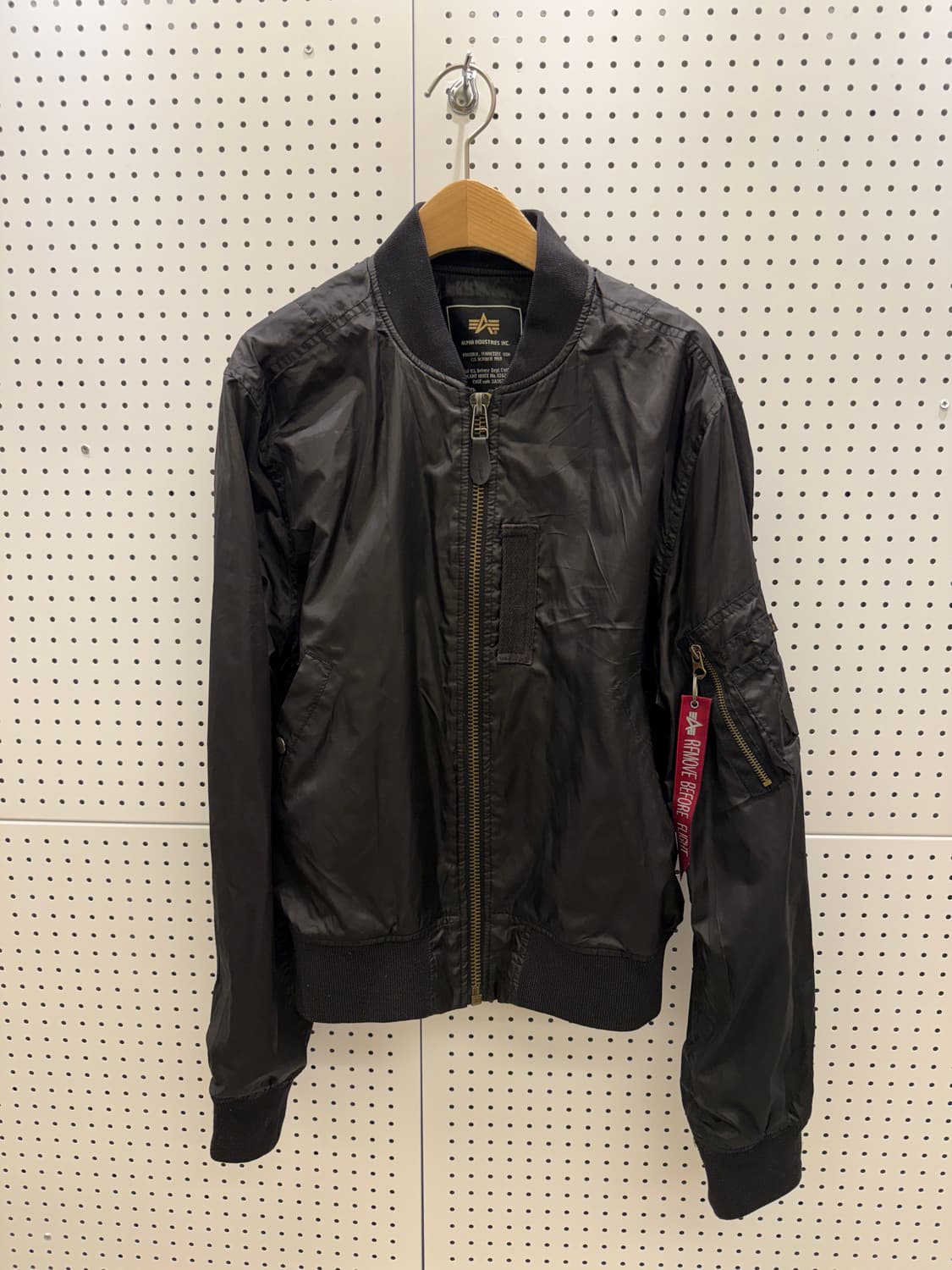 알파인더스트리 MA-1 블루종 자켓 블랙 U1117 상품이미지2